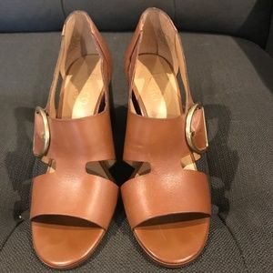 Franco Sarto Shoes, Brown Heeled Sandals, size 6.5